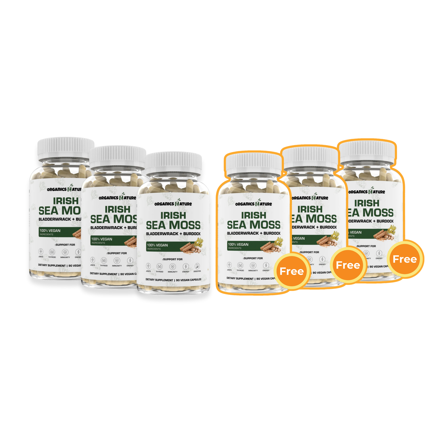 Irish Sea Moss With Bladder Wrack & Burdock Root BOGO